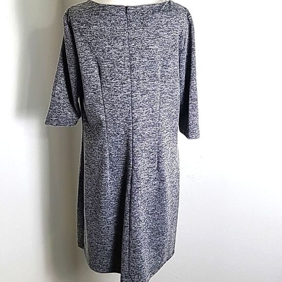 Emma & Michele Gray Knee-length Dress with Cut-out at Neckline, Size XL - Picture 5 of 8